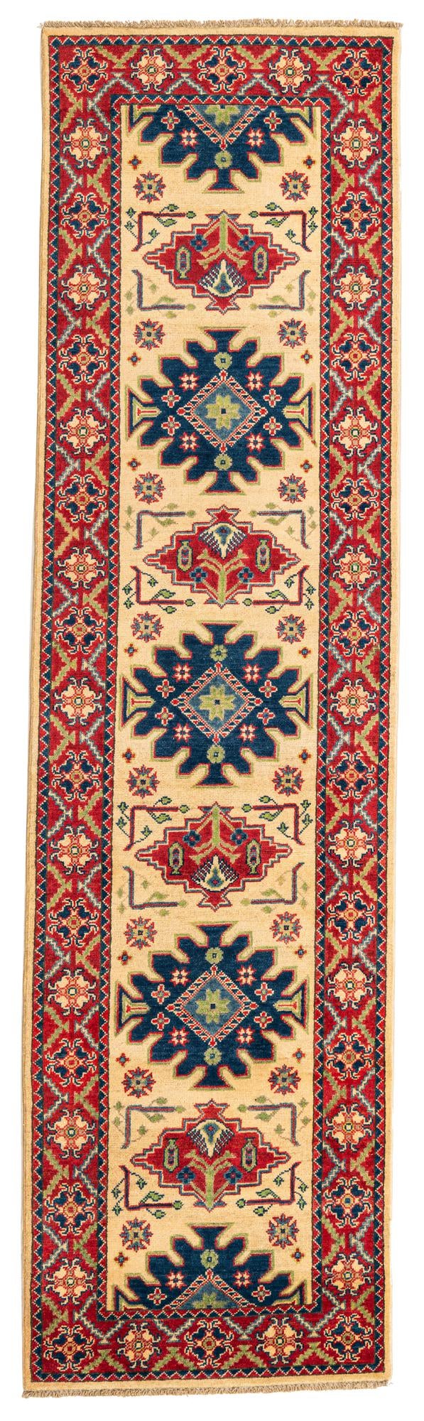2' 9 x 10' Hand Knotted Kazak Runner Rug