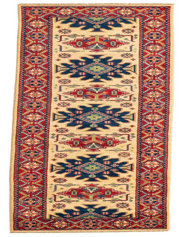 Detail image of 2' 9 x 10' Hand Knotted Kazak Runner Rug