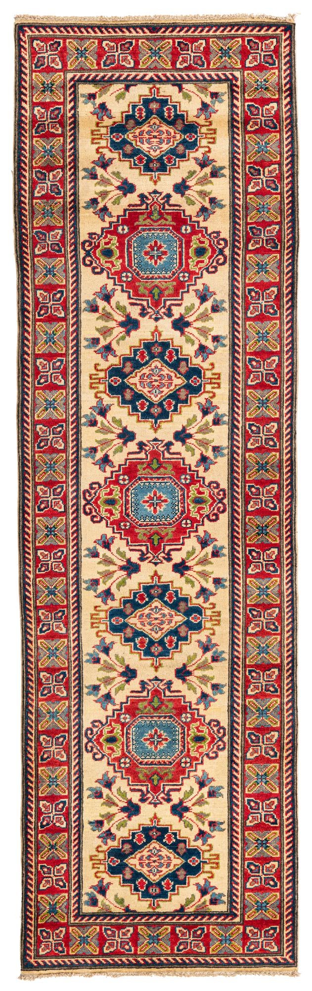 2' 9 x 9' 5 Hand Knotted Kazak Runner Rug