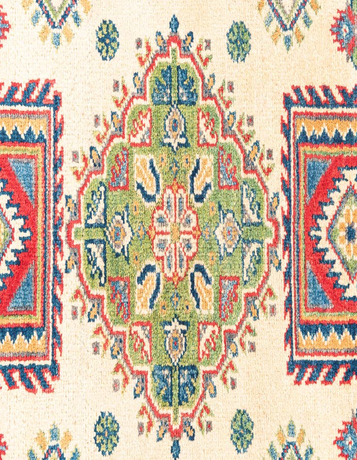 Detail image of 2' 8 x 10'  Hand Knotted Kazak Runner Rug