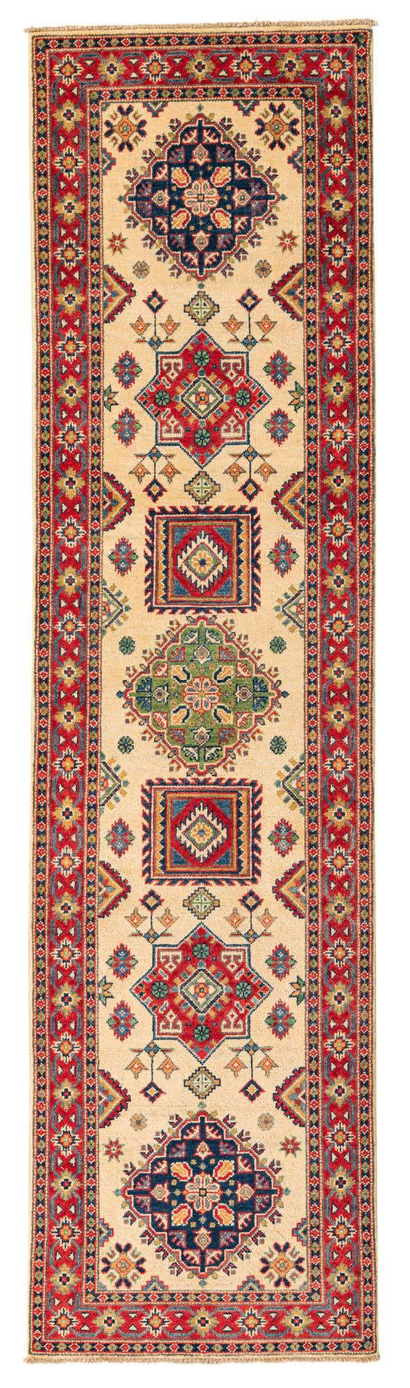 2' 8 x 10' Hand Knotted Kazak Runner Rug