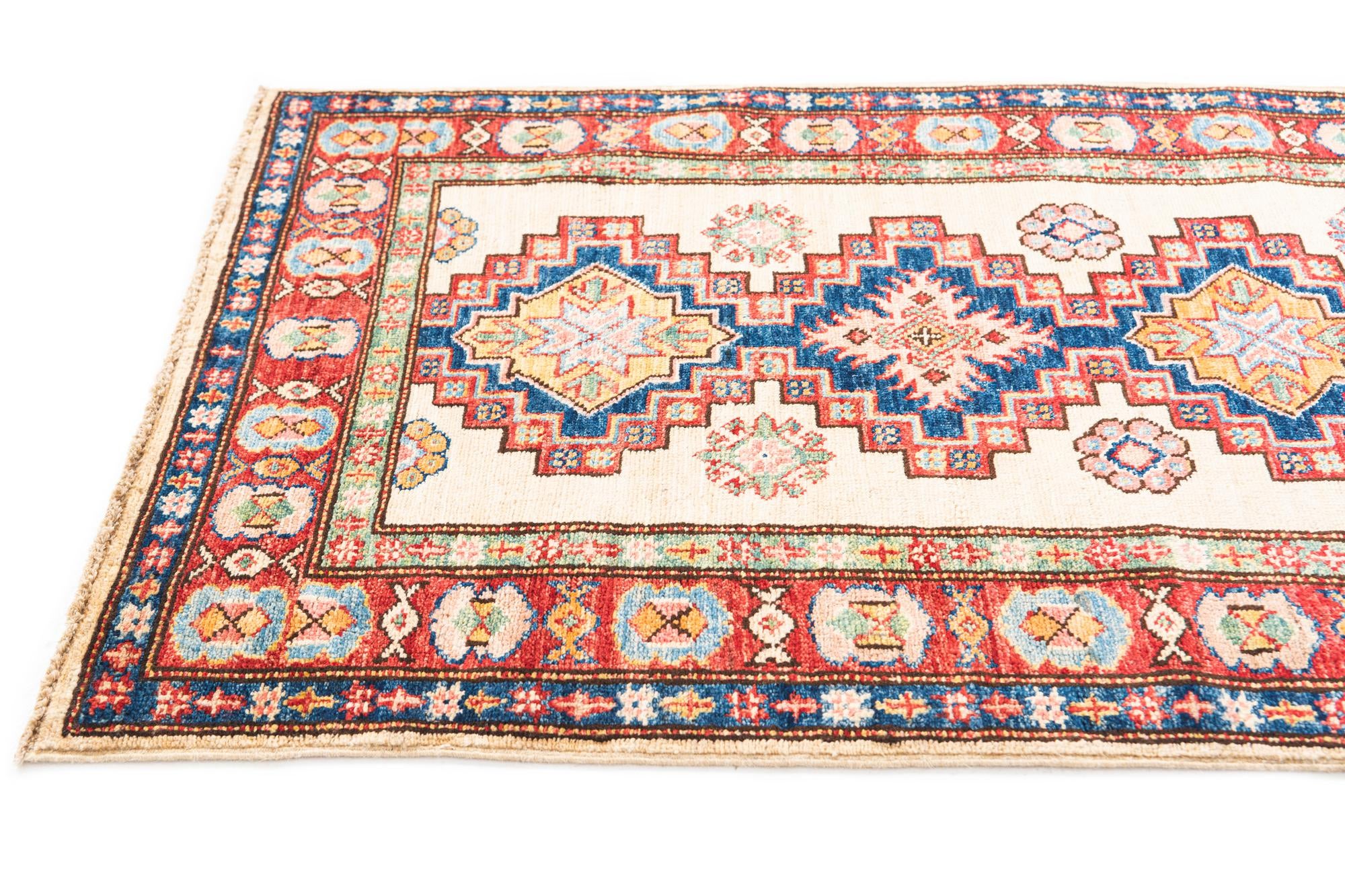 2' 8 x 9' 6 Hand Knotted Kazak Runner Rug