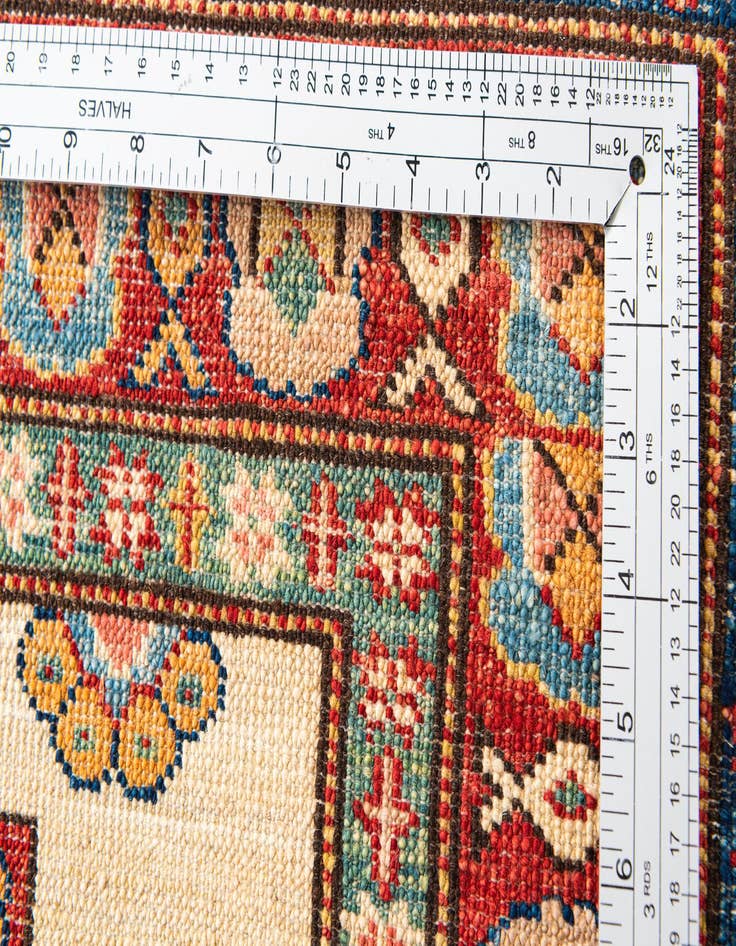Detail image of 2' 8 x 9' 6  Hand Knotted Kazak Runner Rug