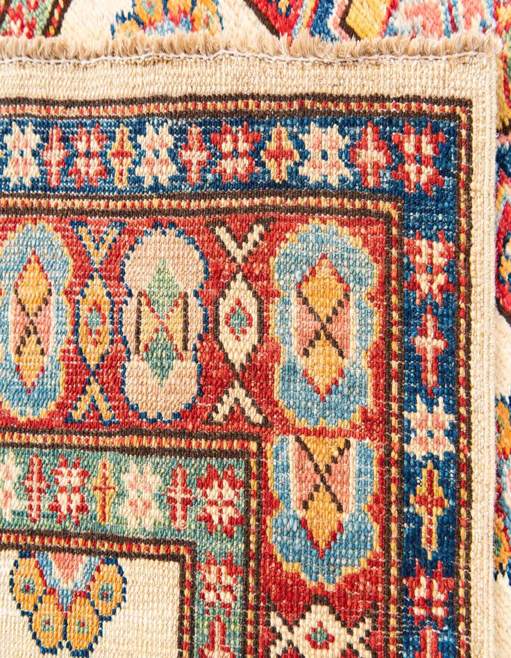 Detail image of 2' 8 x 9' 6  Hand Knotted Kazak Runner Rug