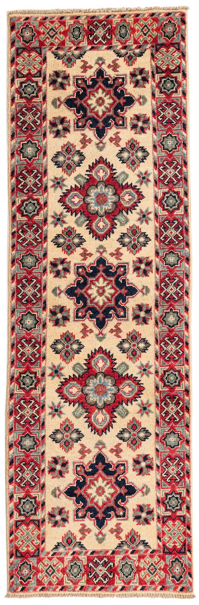 2' x 6' 3 Hand Knotted Kazak Runner Rug