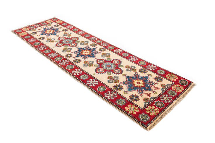 Detail image of 2' x 6' 3 Hand Knotted Kazak Runner Rug