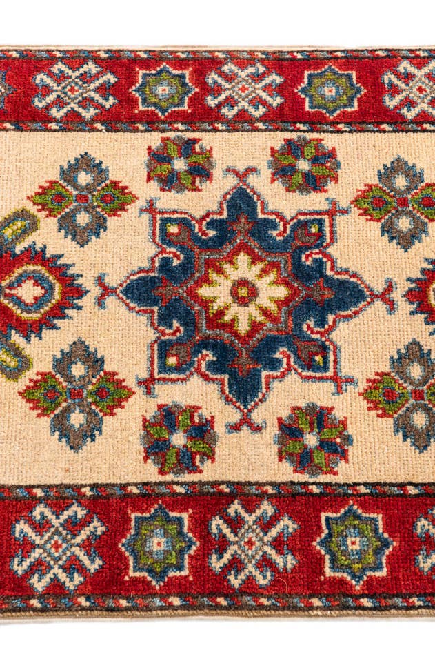 Detail image of 2' x 6' 3 Hand Knotted Kazak Runner Rug