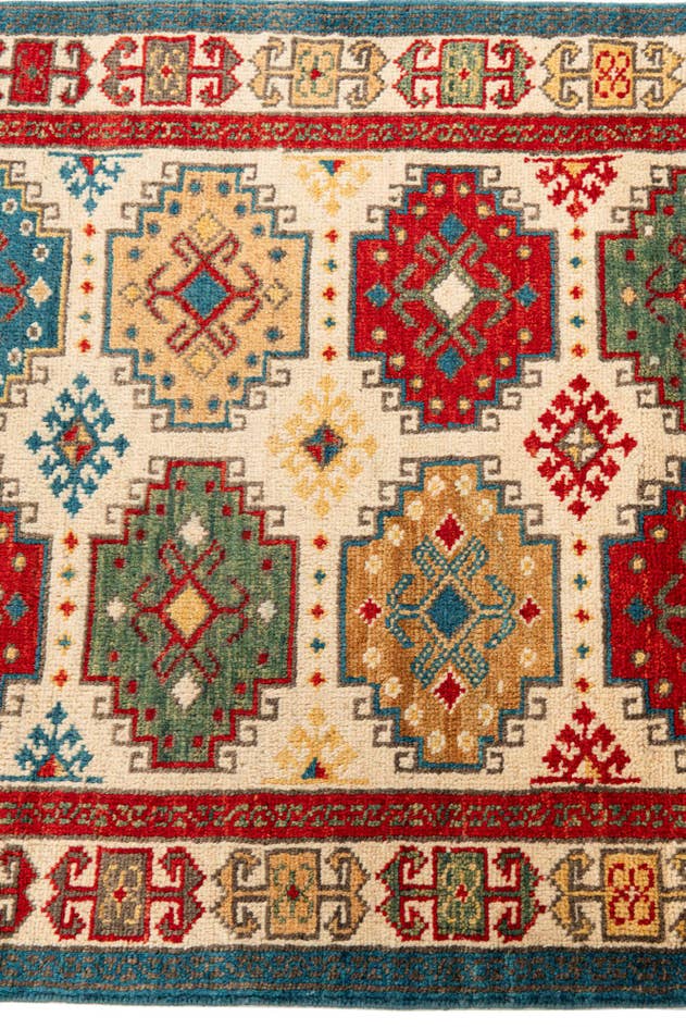 Detail image of 75cm x 225cm Hand Knotted Kazak Runner Rug