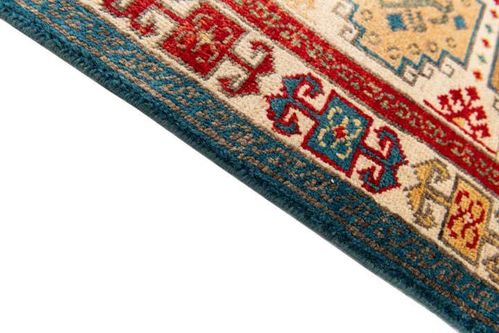 75cm x 225cm Hand Knotted Kazak Runner Rug