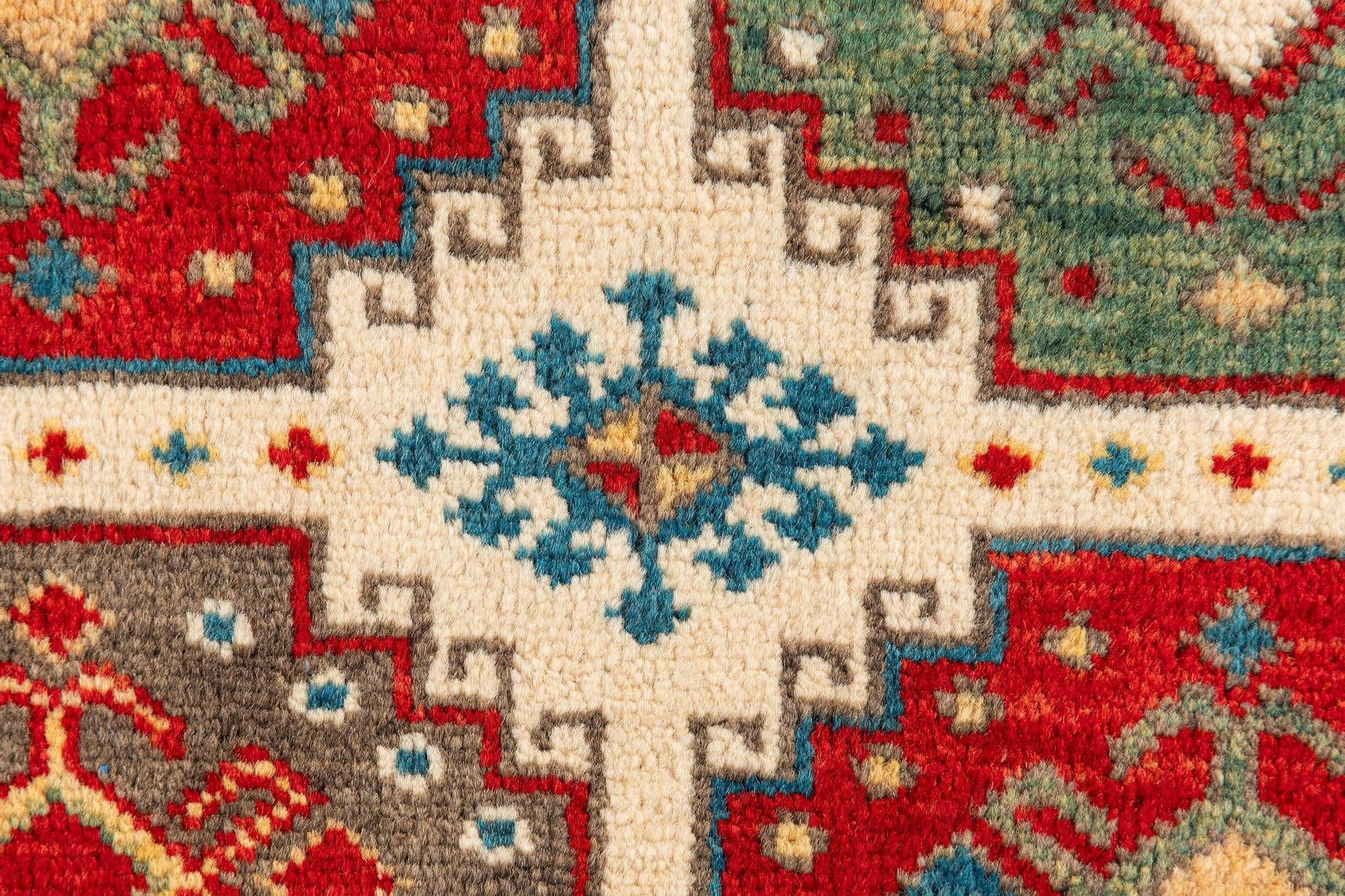 75cm x 225cm anudado a mano Kazak Alfombra Pasillera