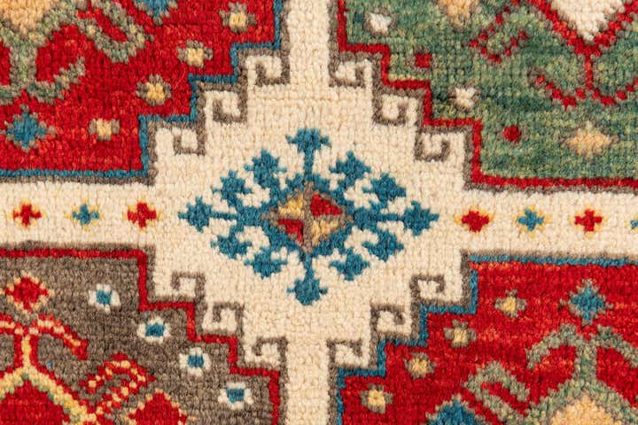 75cm x 225cm Hand Knotted Kazak Runner Rug