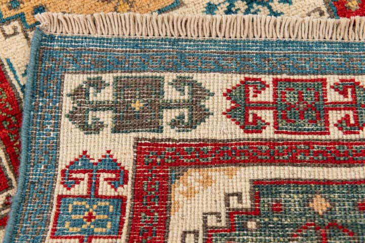 75cm x 225cm Hand Knotted Kazak Runner Rug