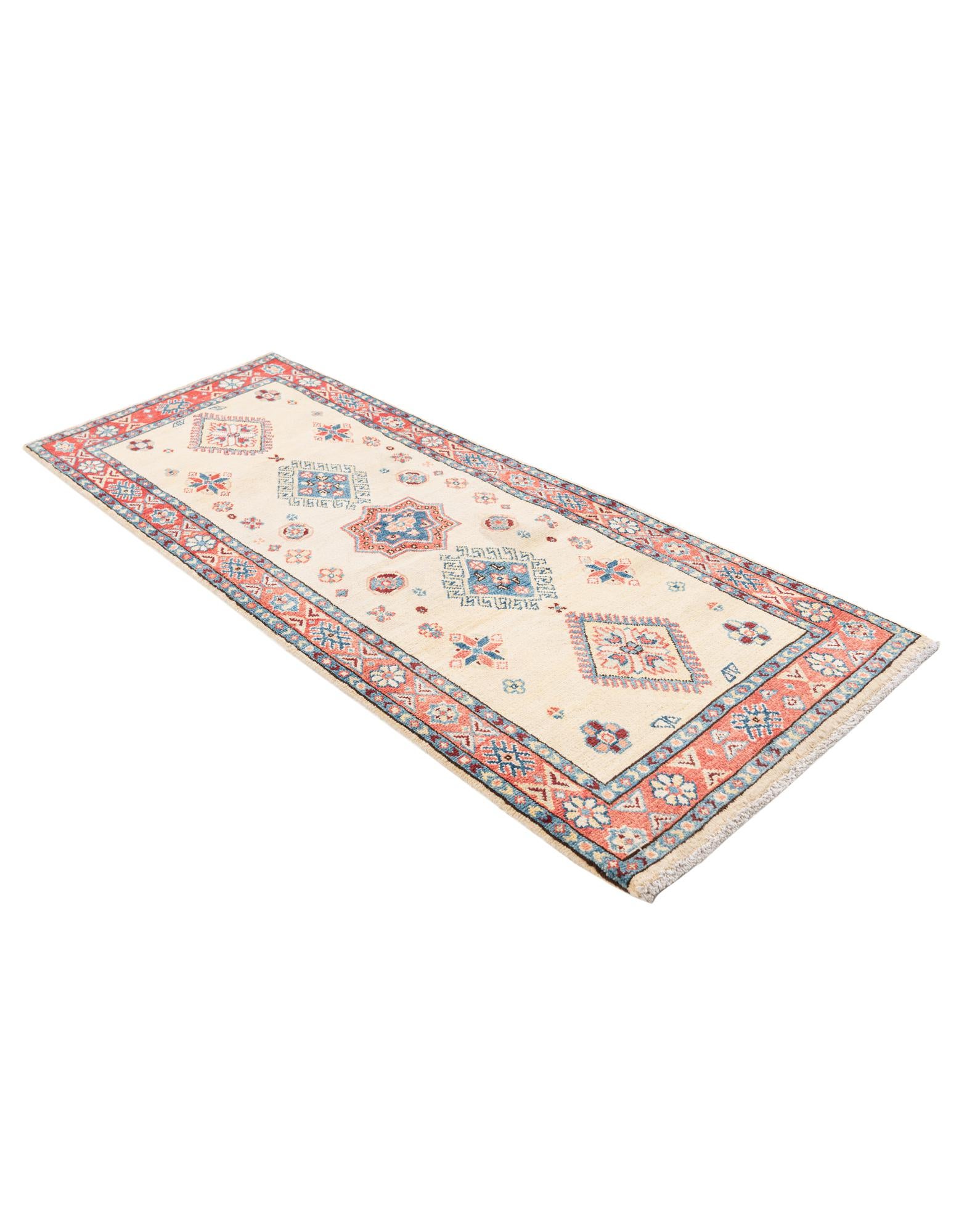 70cm x 180cm Hand Knotted Kazak Runner Rug