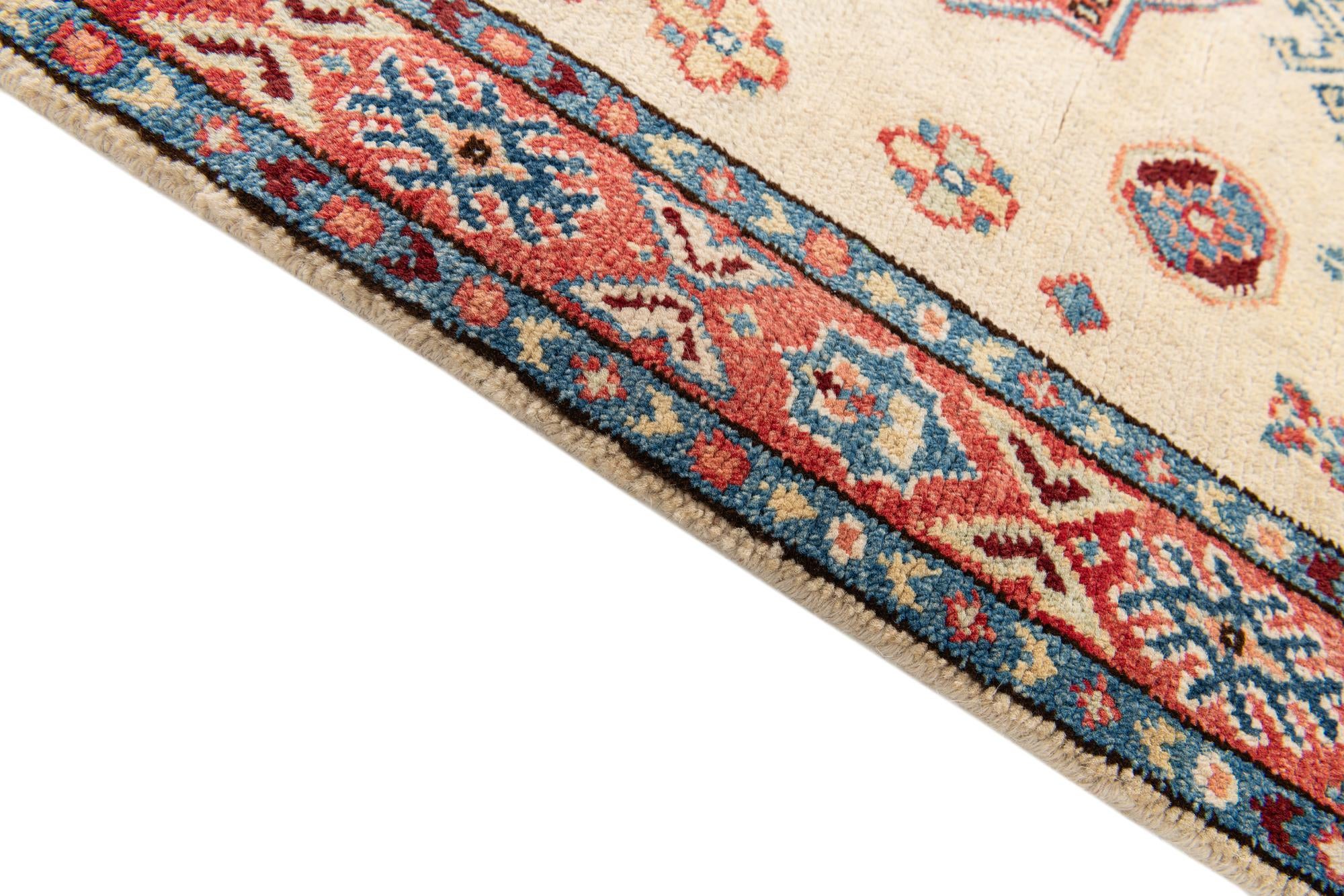 70cm x 180cm Hand Knotted Kazak Runner Rug