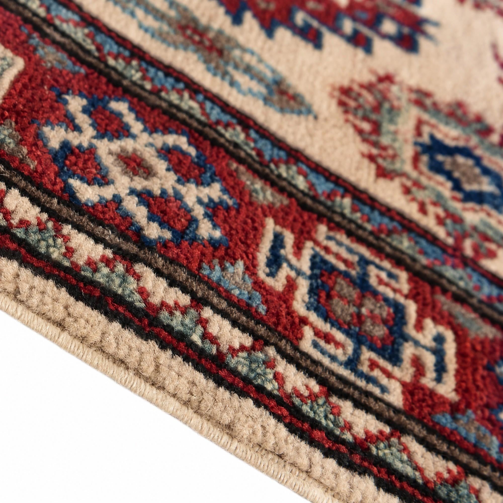 60cm x 185cm Hand Knotted Kazak Runner Rug