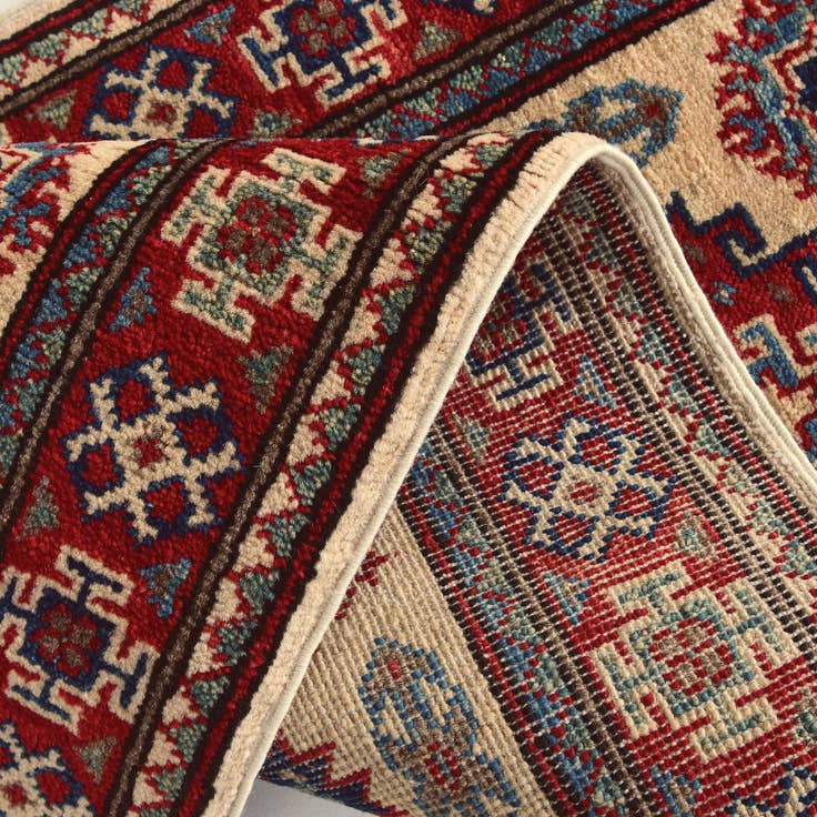 Detail image of 2' x 6' Hand Knotted Kazak Runner Rug