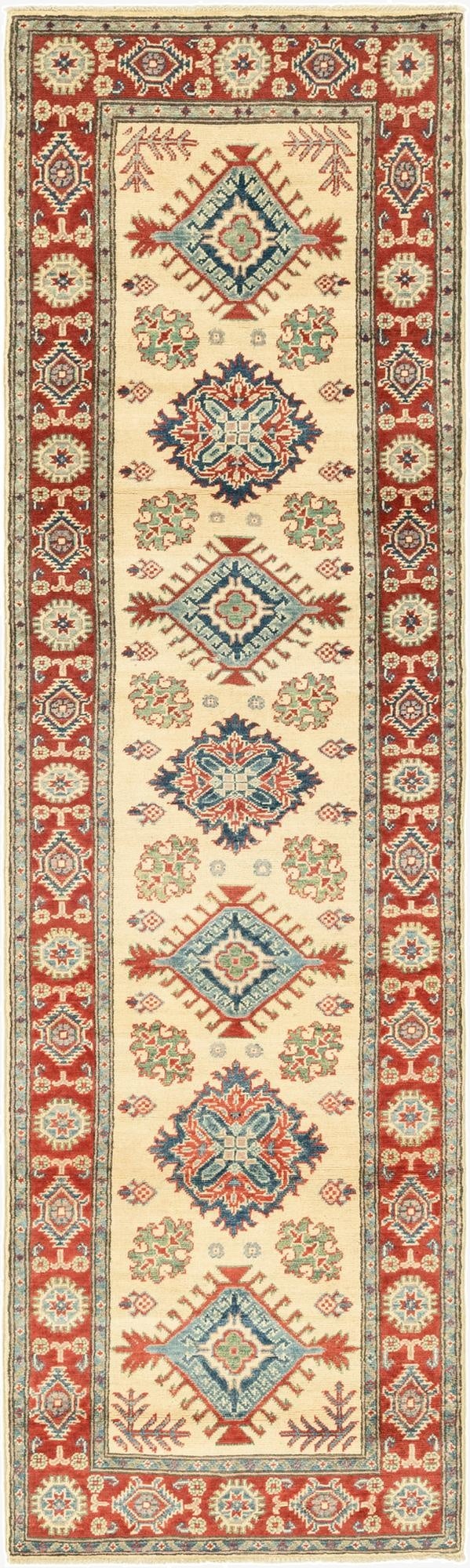 2' 7 x 9' 9  Hand Knotted Kazak Runner Rug
