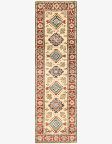 2' 7 x 9' 9 Hand Knotted Kazak Runner Rug
