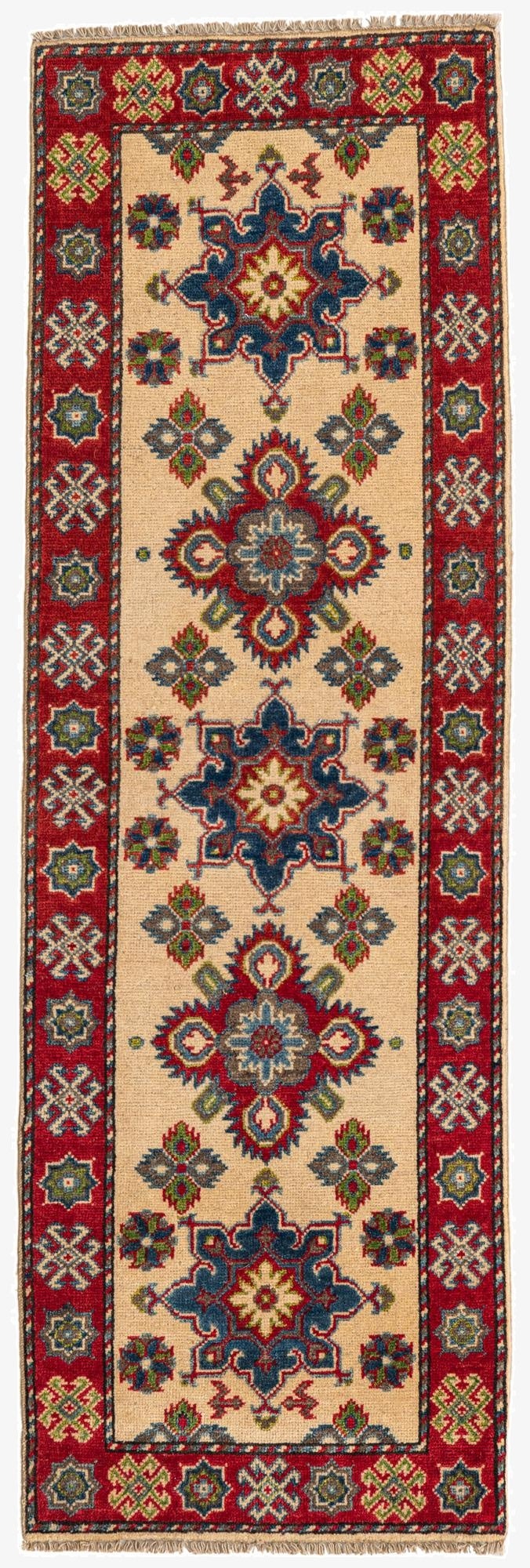 2' x 6' 3  Hand Knotted Kazak Runner Rug