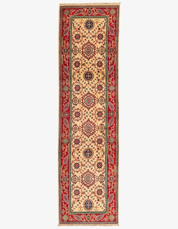 2' 9 x 9' 9 Hand Knotted Kazak Runner Rug