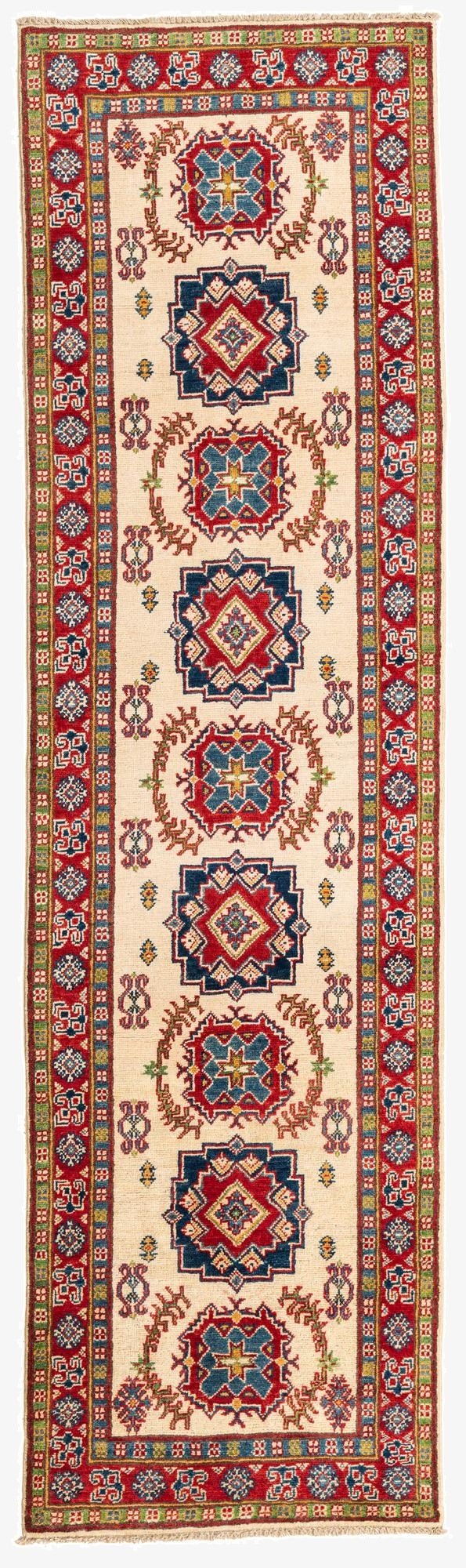2' 9 x 9' 8  Hand Knotted Kazak Runner Rug