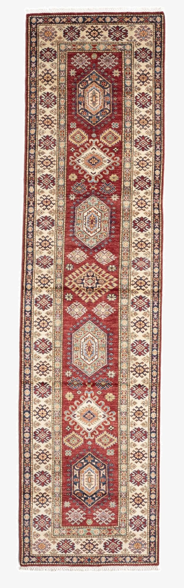 2' 8 x 10' 9 Kazak Wool Runner Rug