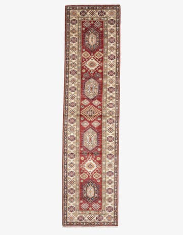 2' 8 x 10' 9 Kazak Wool Runner Rug