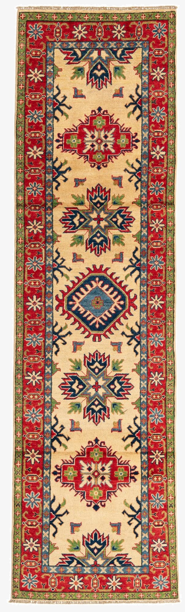 2' 8 x 9' 9  Hand Knotted Kazak Runner Rug