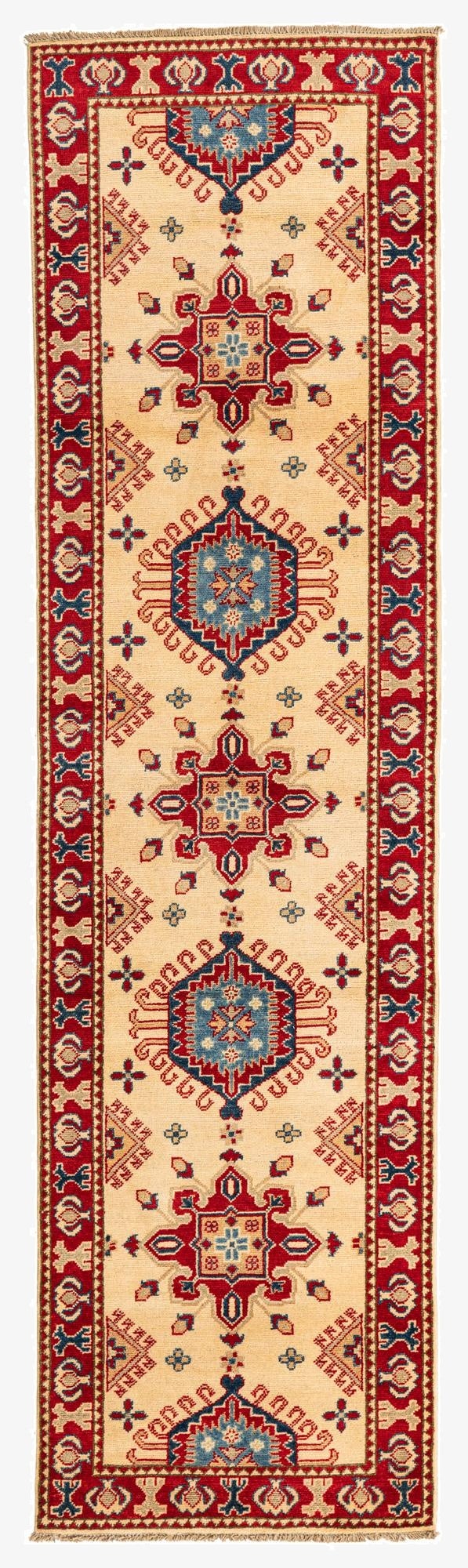 2' 8 x 9' 9  Hand Knotted Kazak Runner Rug
