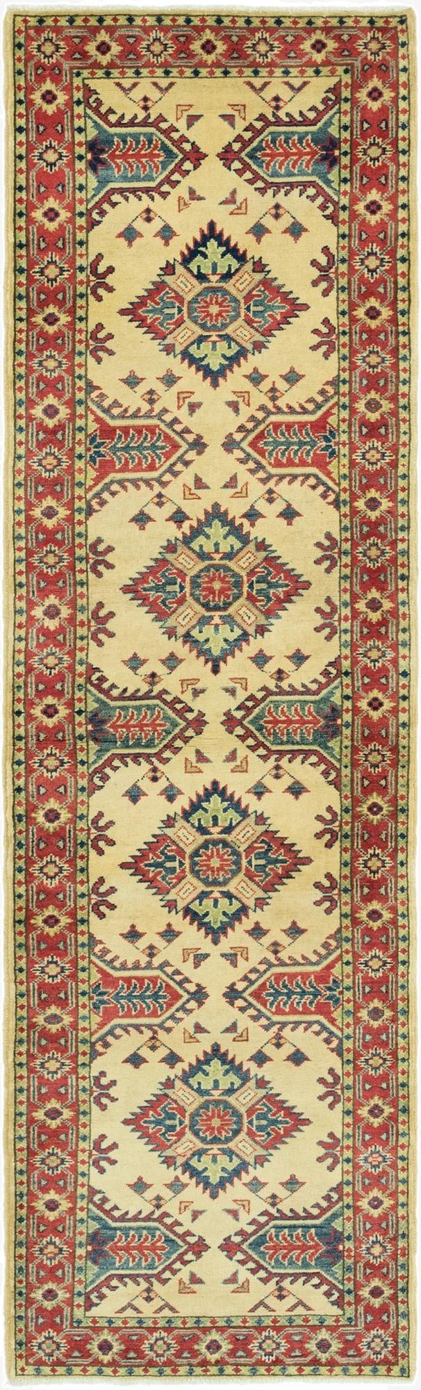 2' 9 x 9' 6  Hand Knotted Kazak Runner Rug