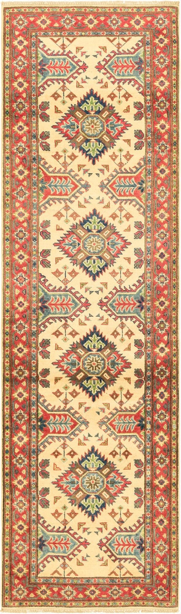 2' 9 x 9' 7  Hand Knotted Kazak Runner Rug
