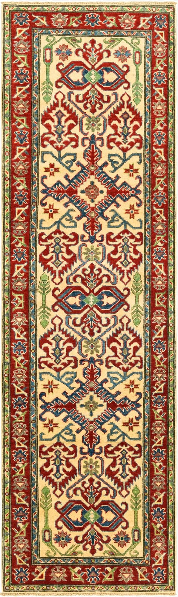 2' 9 x 9' 9  Hand Knotted Kazak Runner Rug