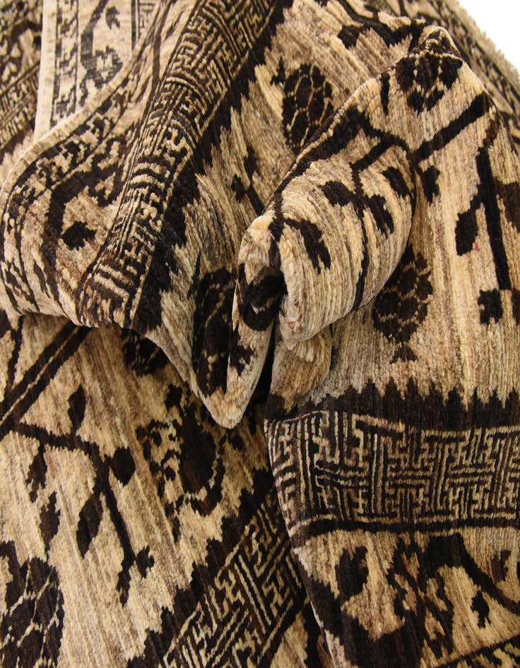 Detail image of 3' x 9' 7  Hand Knotted Khotan Ziegler Oriental Runner Rug