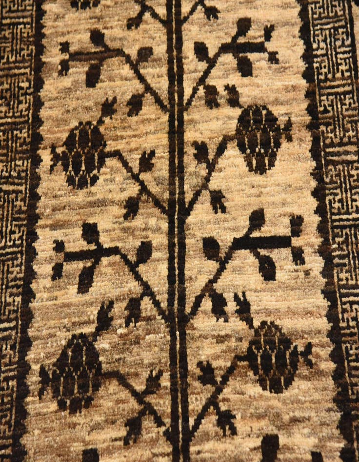 Detail image of 3' x 9' 7  Hand Knotted Khotan Ziegler Oriental Runner Rug