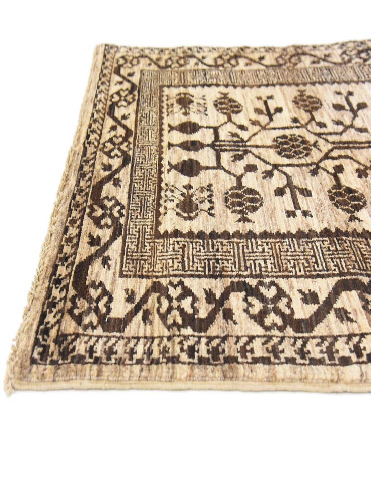 Detail image of 3' x 9' 7  Hand Knotted Khotan Ziegler Oriental Runner Rug