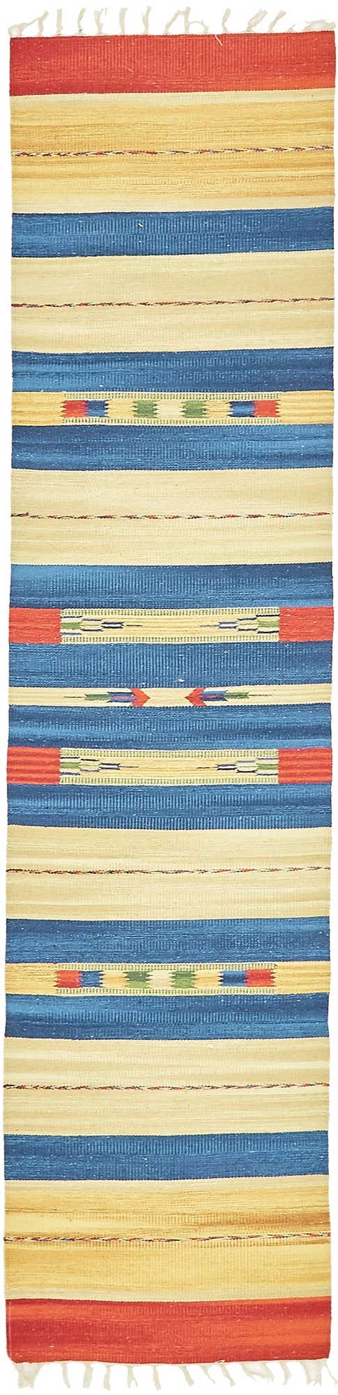 2' x 7' 10 Hand Woven Kilim Dhurrie Runner Rug