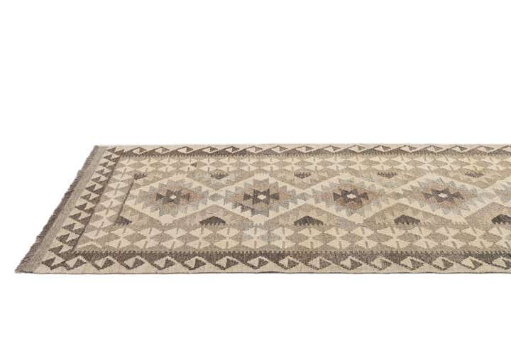 2' 8 x 9' 9 Hand Woven Kilim Maymana Wool Runner Rug