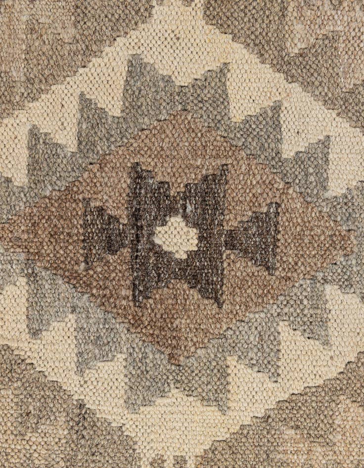 Detail image of 2' 8 x 9' 9  Hand Woven Kilim Maymana Wool Runner Rug