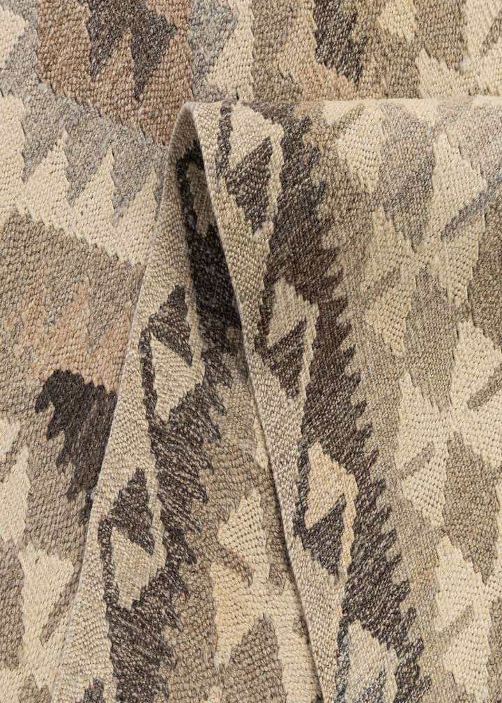 2' 8 x 9' 9 Hand Woven Kilim Maymana Wool Runner Rug