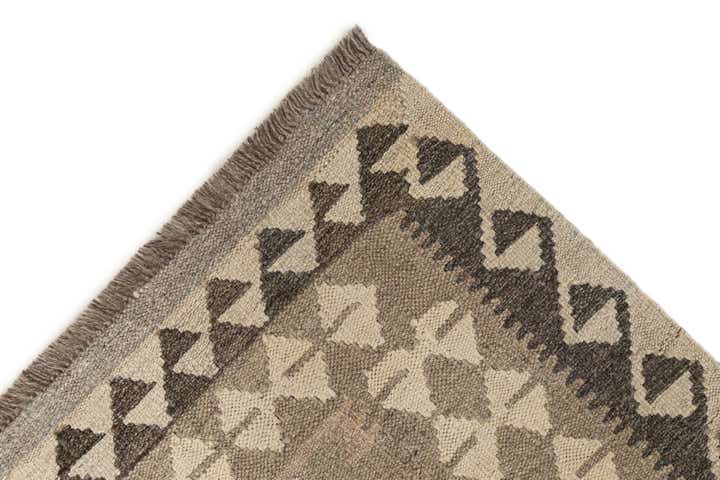 2' 8 x 9' 9 Hand Woven Kilim Maymana Wool Runner Rug