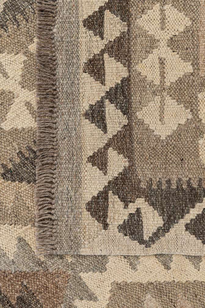 2' 8 x 9' 9 Hand Woven Kilim Maymana Wool Runner Rug