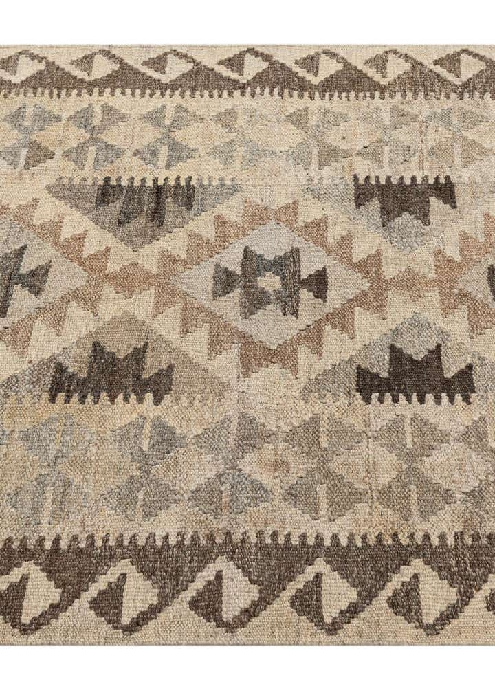 2' 10 x 9' 8 Hand Woven Kilim Maymana Wool Runner Rug