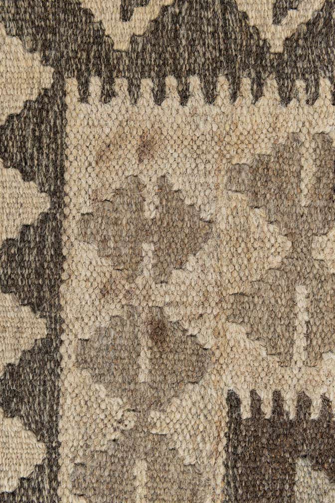 2' 10 x 9' 8 Hand Woven Kilim Maymana Wool Runner Rug