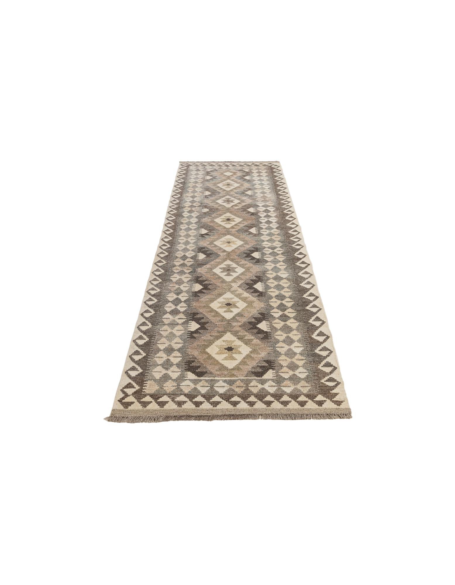 85cm x 295cm Tejido a mano Kilim Maymana Alfombra Lana Pasillera