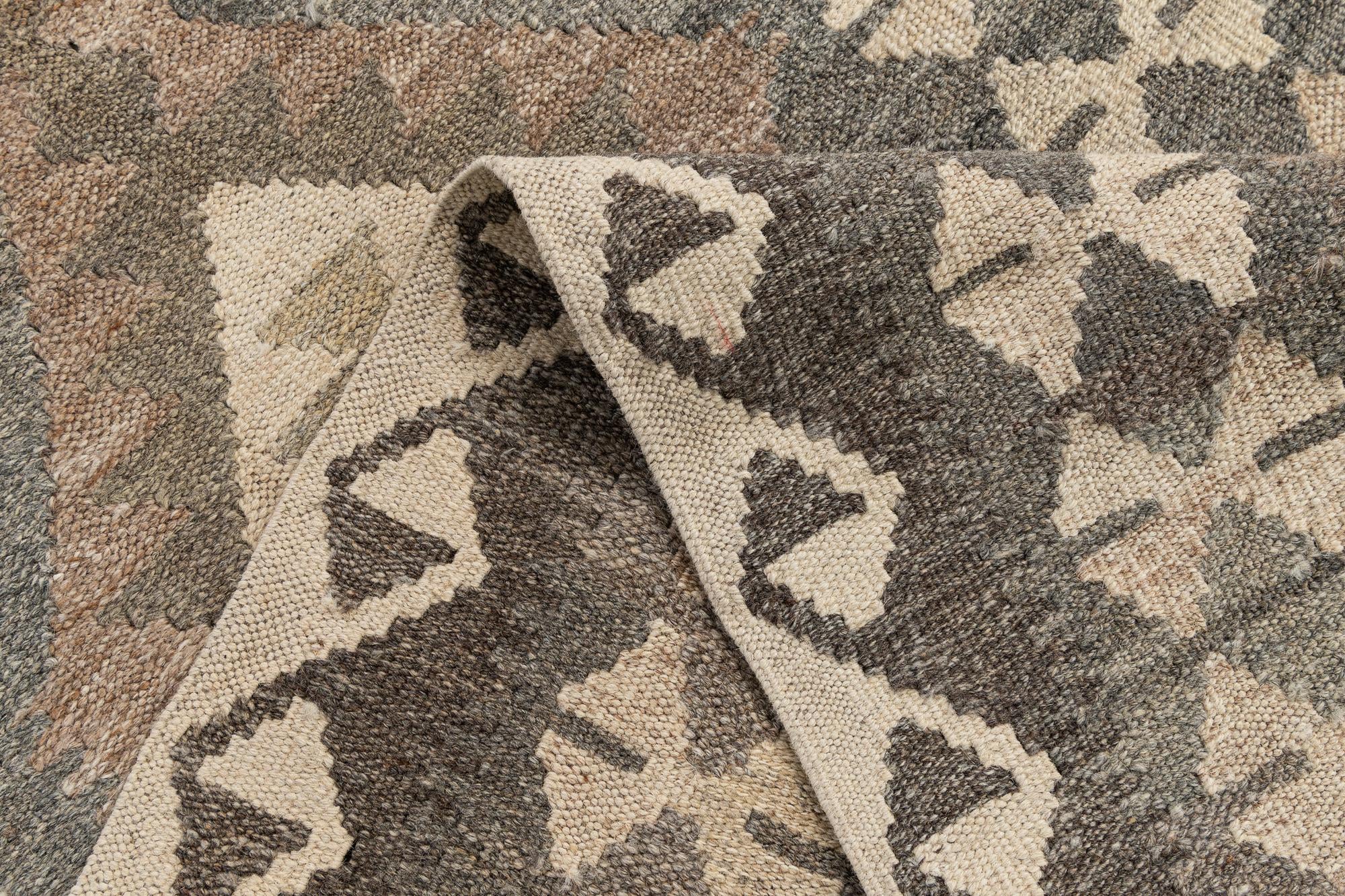 85cm x 295cm Tejido a mano Kilim Maymana Alfombra Lana Pasillera