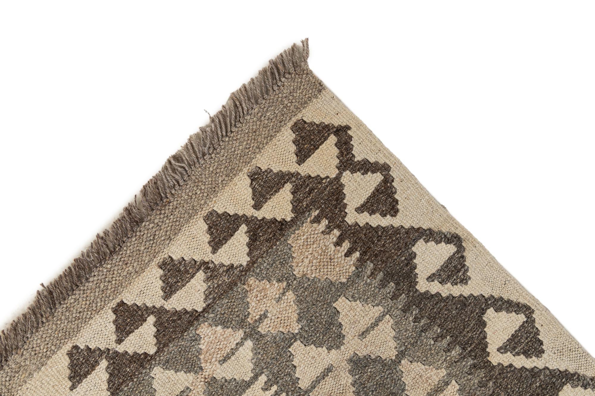 85cm x 295cm Tejido a mano Kilim Maymana Alfombra Lana Pasillera