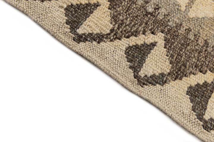 2' 9 x 9' 9 Hand Woven Kilim Maymana Wool Runner Rug