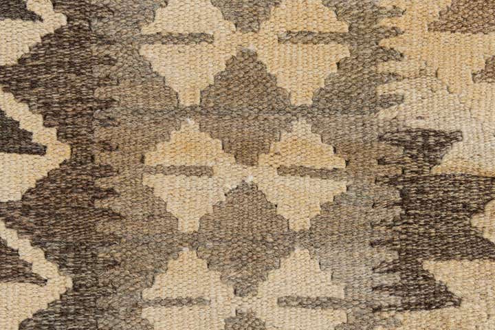 2' 9 x 9' 9 Hand Woven Kilim Maymana Wool Runner Rug