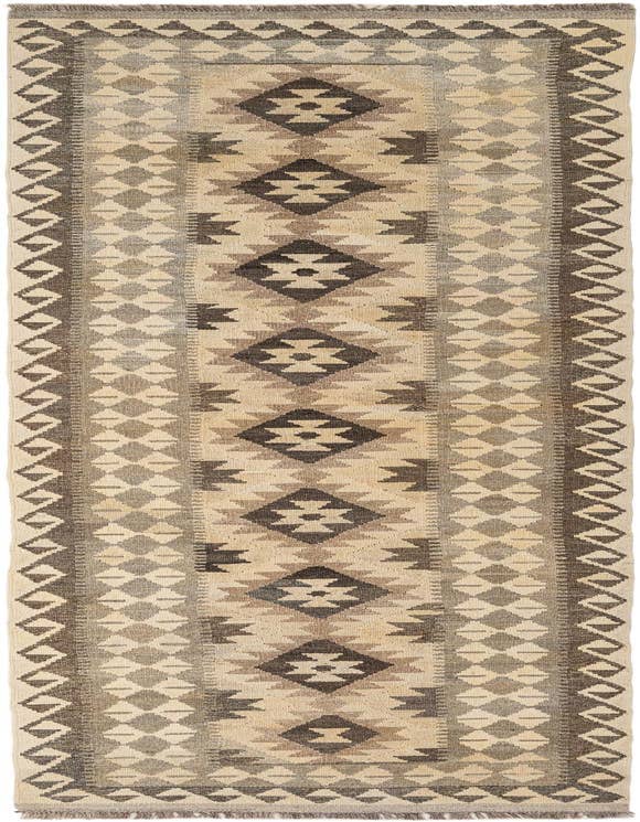 Detail image of 2' 9 x 9' 9 Hand Woven Kilim Maymana Wool Runner Rug