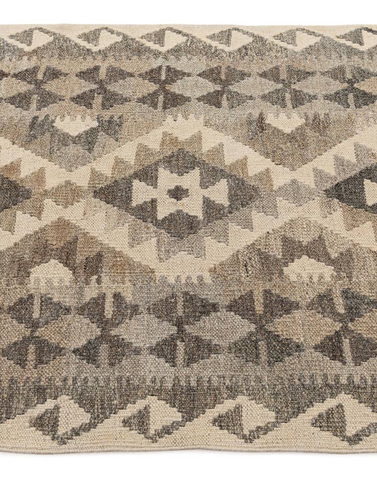 Detail image of 2' 9 x 9' 9  Hand Woven Kilim Maymana Wool Runner Rug